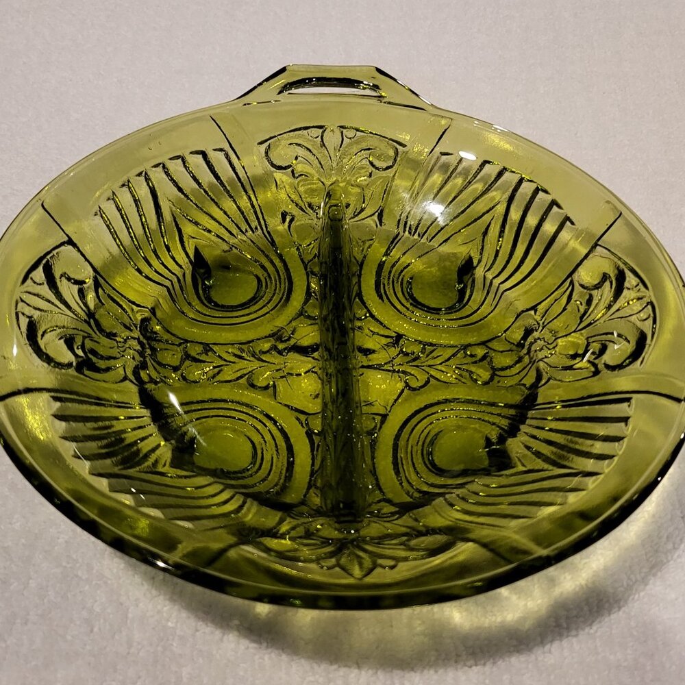 Vintage Indiana Glass Divided Relish Dish